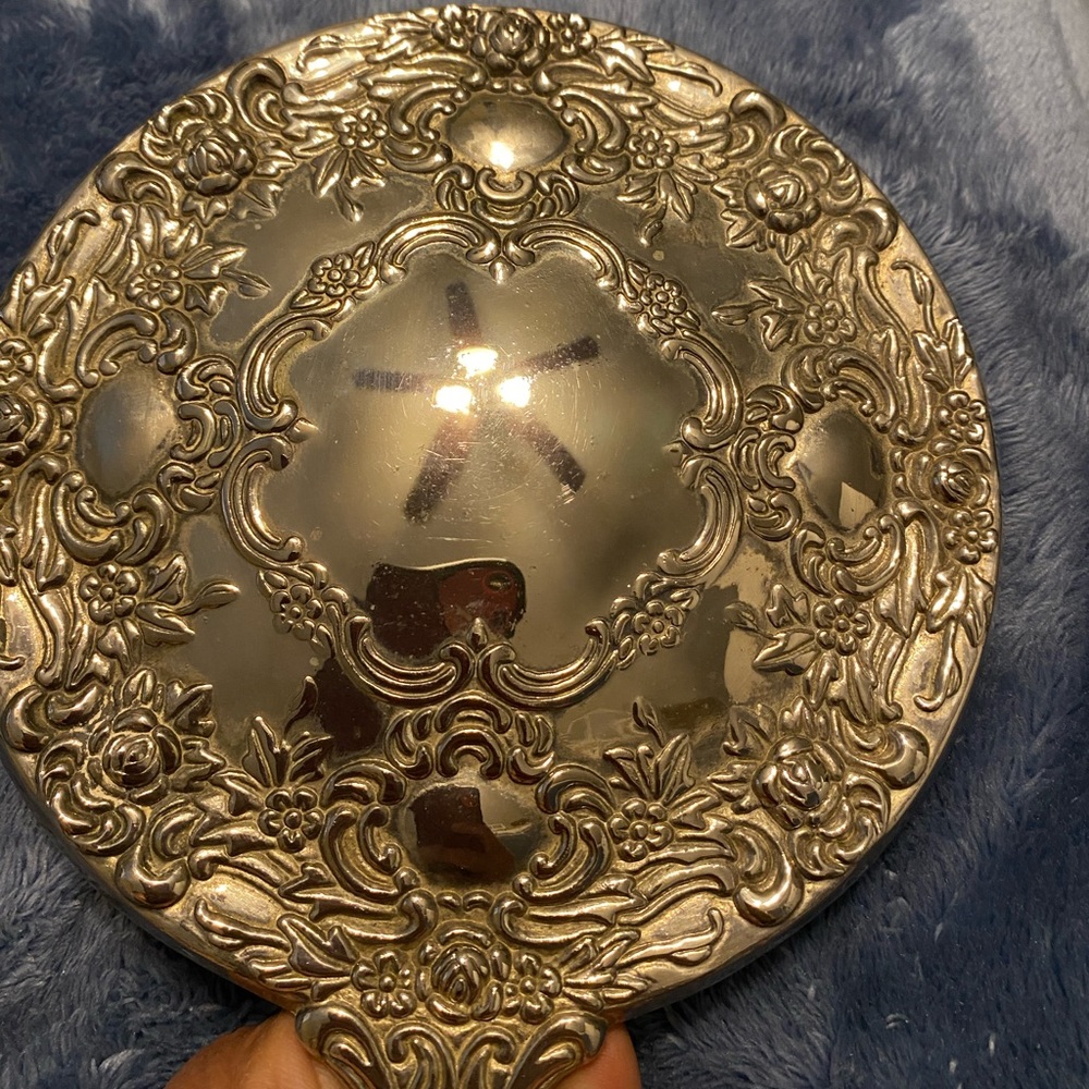 Vintage Silver Plated Vanity/Mirror/Brush/Comb/Po… - image 5